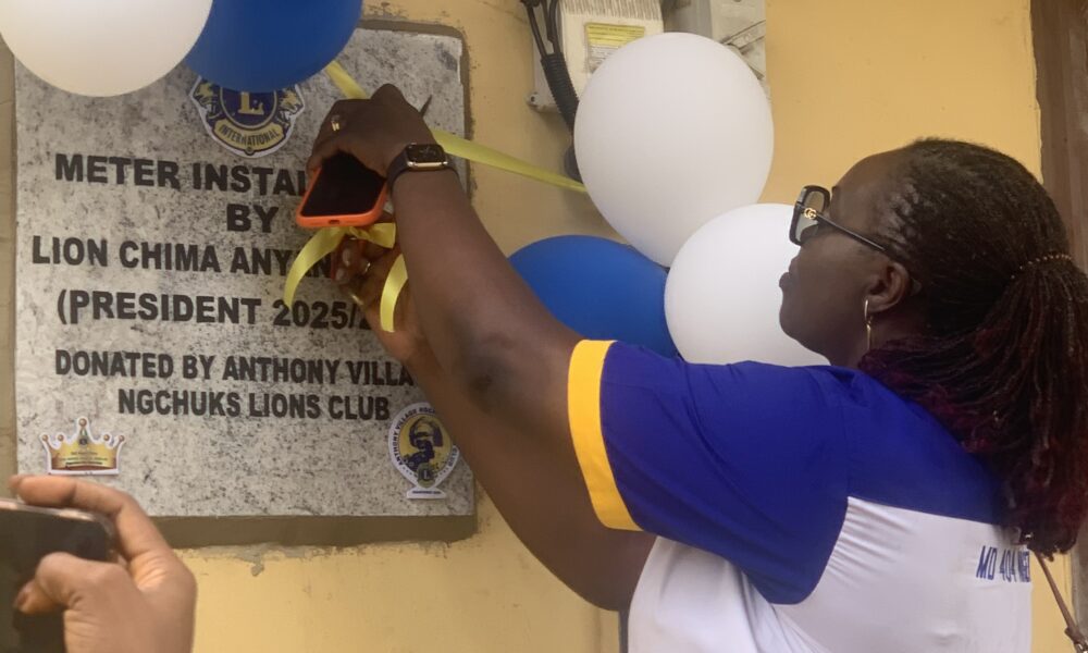 Anthony Village NGCHUKS LIONS CLUB Commissions Power Supply for Health Centre